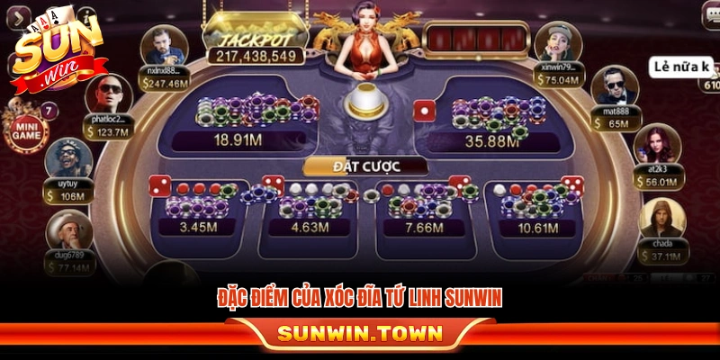 Những điểm nổi bật của trò xóc đĩa Tứ Linh Sunwin