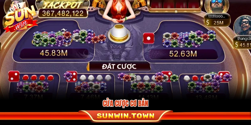 Các loại cửa cược chính trong trò chơi
